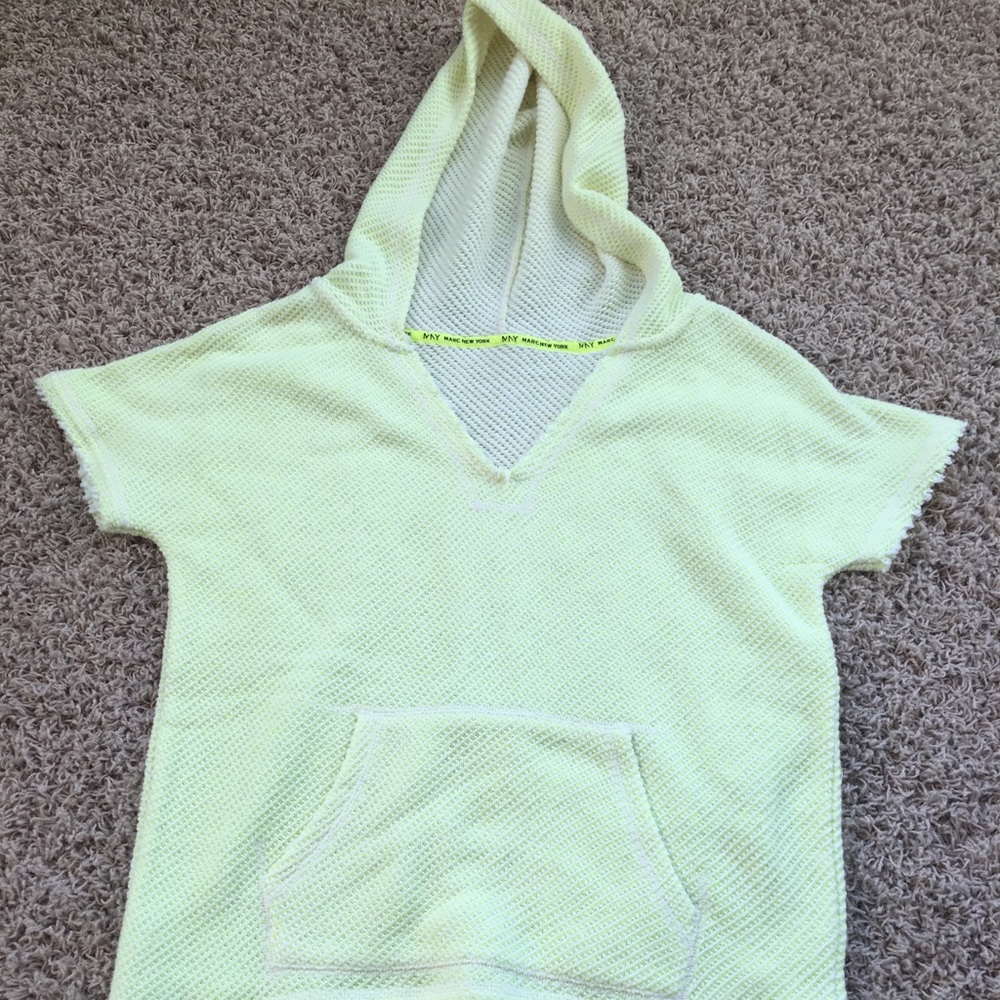 Highlighter Yellow Short-sleeve Hoodie